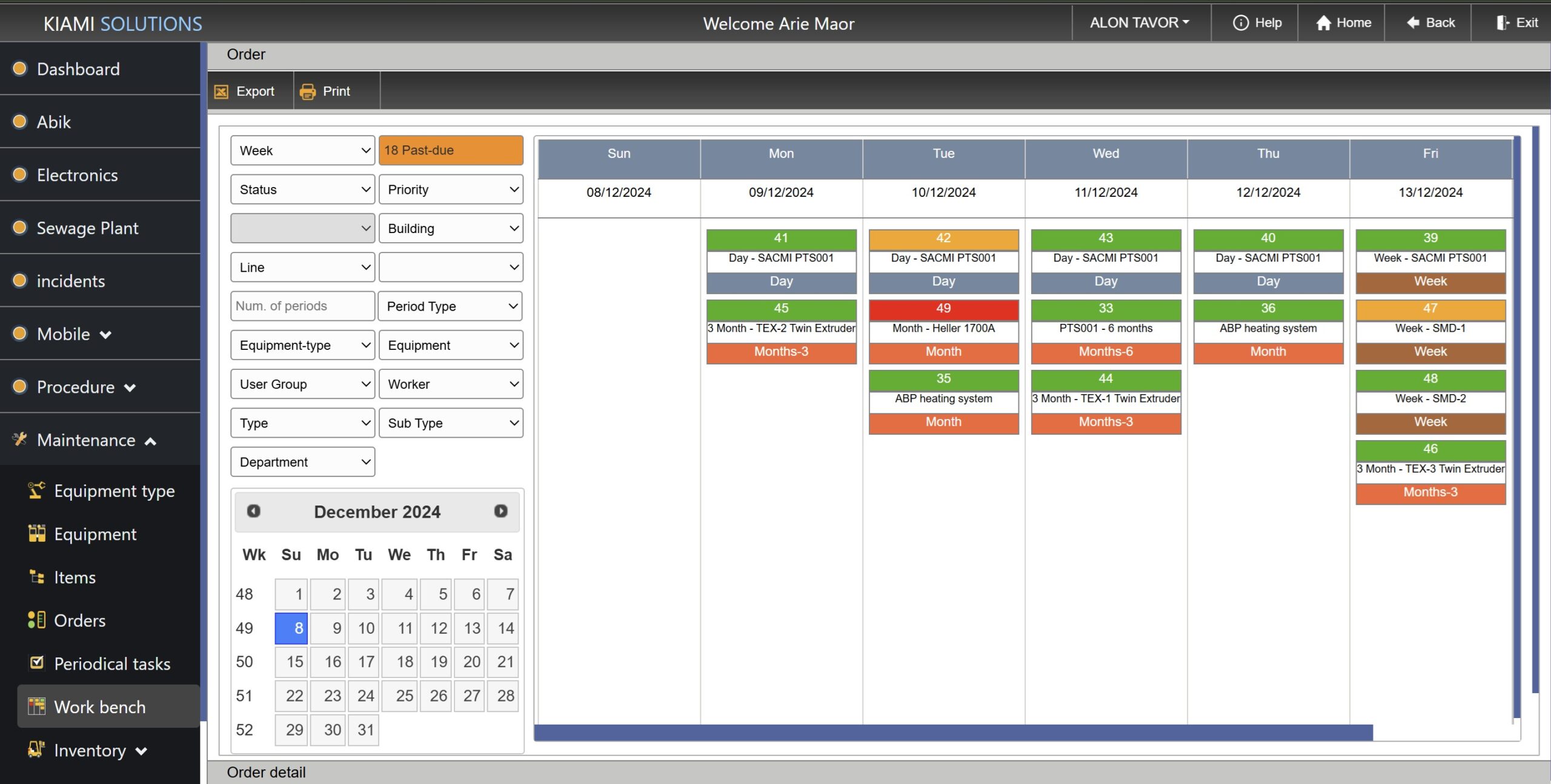 Preventive Maintenance Workbench